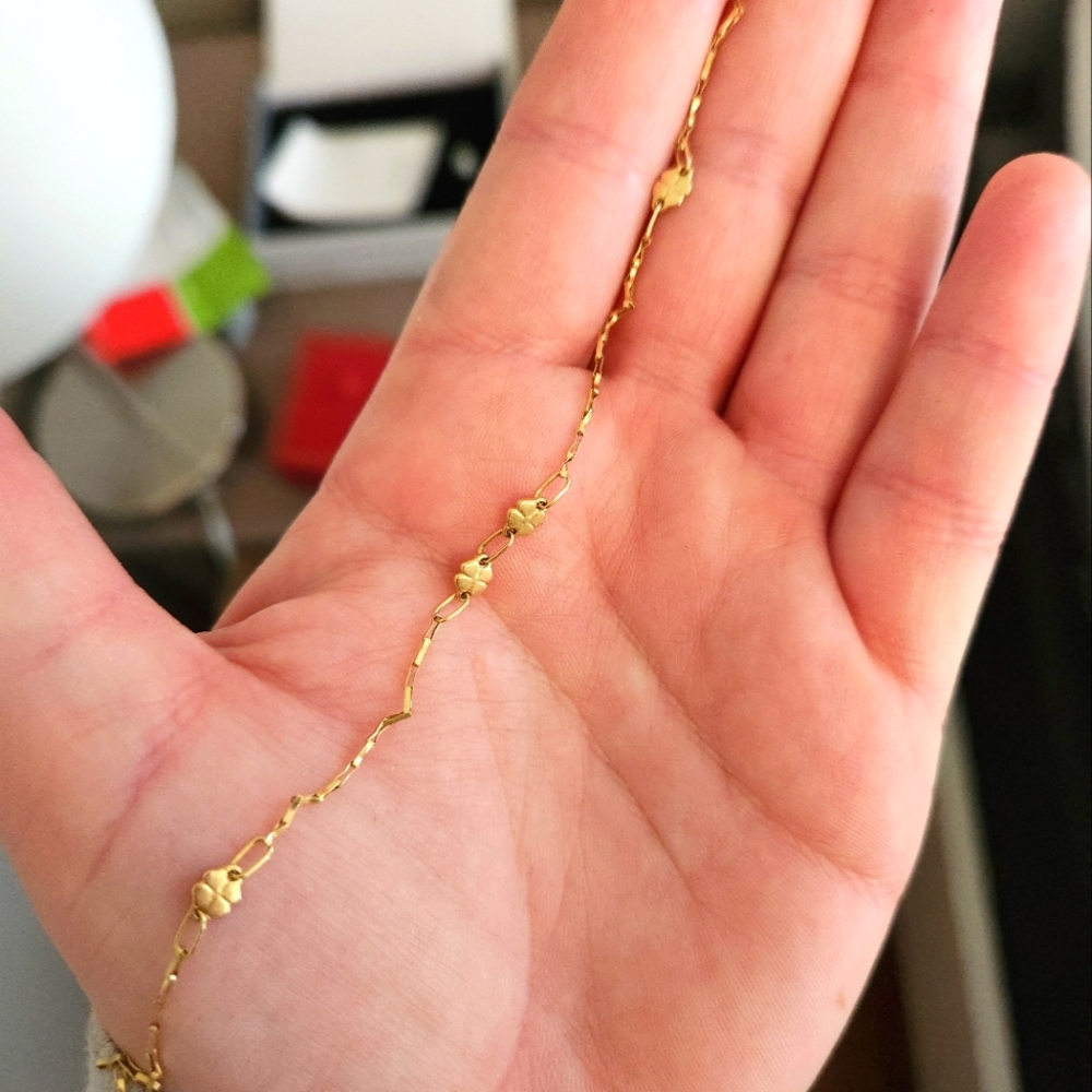 18k four leaf ☘️ bracelet
